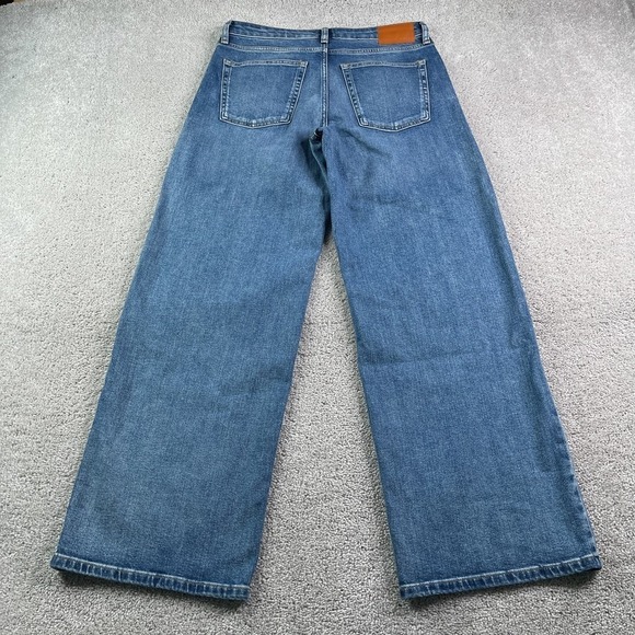 Everlane Jeans Womens 28 Blue Mid Way Wide Leg 5-Pocket Stretch Denim - Picture 9 of 14